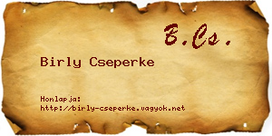 Birly Cseperke névjegykártya